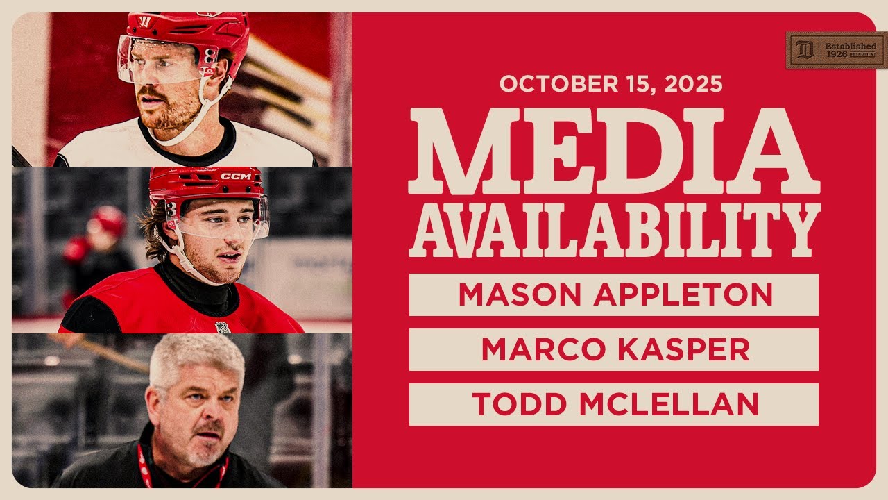 Mason Appleton, Marco Kasper, Todd McLellan Morning Skate Media | Oct. 15, 2025 Mason Appleton, Marco Kasper, Todd McLellan Morning Skate Media | Oct. 15, 2025