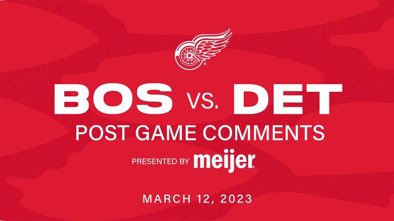Dylan Larkin, Moritz Seider and Derek Lalonde | March 12, 2023 Post Game vs BOSTON Dylan Larkin, Moritz Seider and Derek Lalonde | March 12, 2023 Post Game vs BOSTON