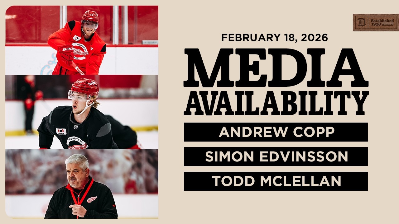 Andrew Copp, Simon Edvinsson, Todd McLellan Practice Media | Feb. 18, 2026 Andrew Copp, Simon Edvinsson, Todd McLellan Practice Media | Feb. 18, 2026