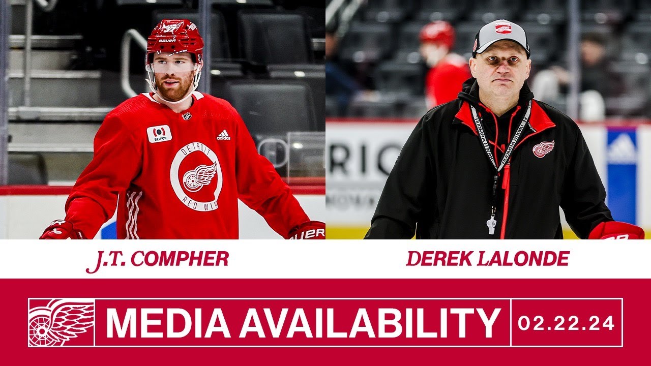 J.T. Compher and Derek Lalonde – Morning Skate | Feb 22 vs. COL J.T. Compher and Derek Lalonde – Morning Skate | Feb 22 vs. COL