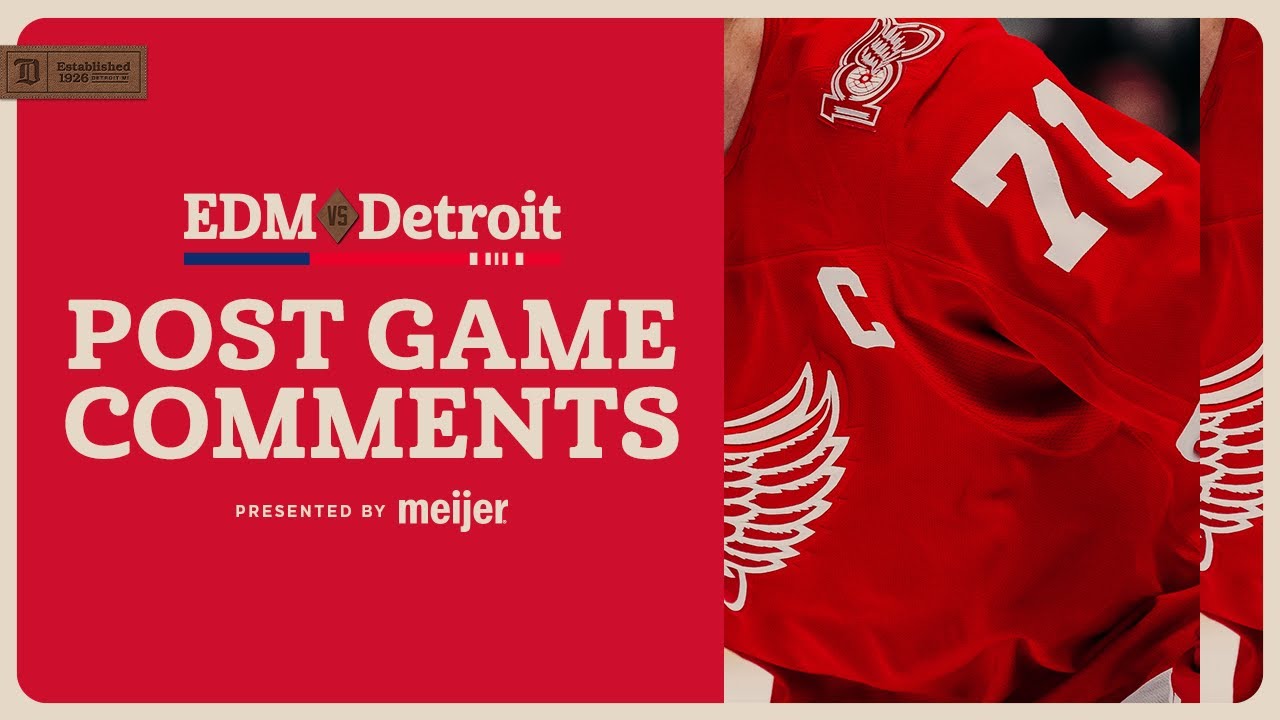 Dylan Larkin, Emmitt Finnie, Todd McLellan Post Game Comments vs EDM | Oct. 19, 2025 Dylan Larkin, Emmitt Finnie, Todd McLellan Post Game Comments vs EDM | Oct. 19, 2025