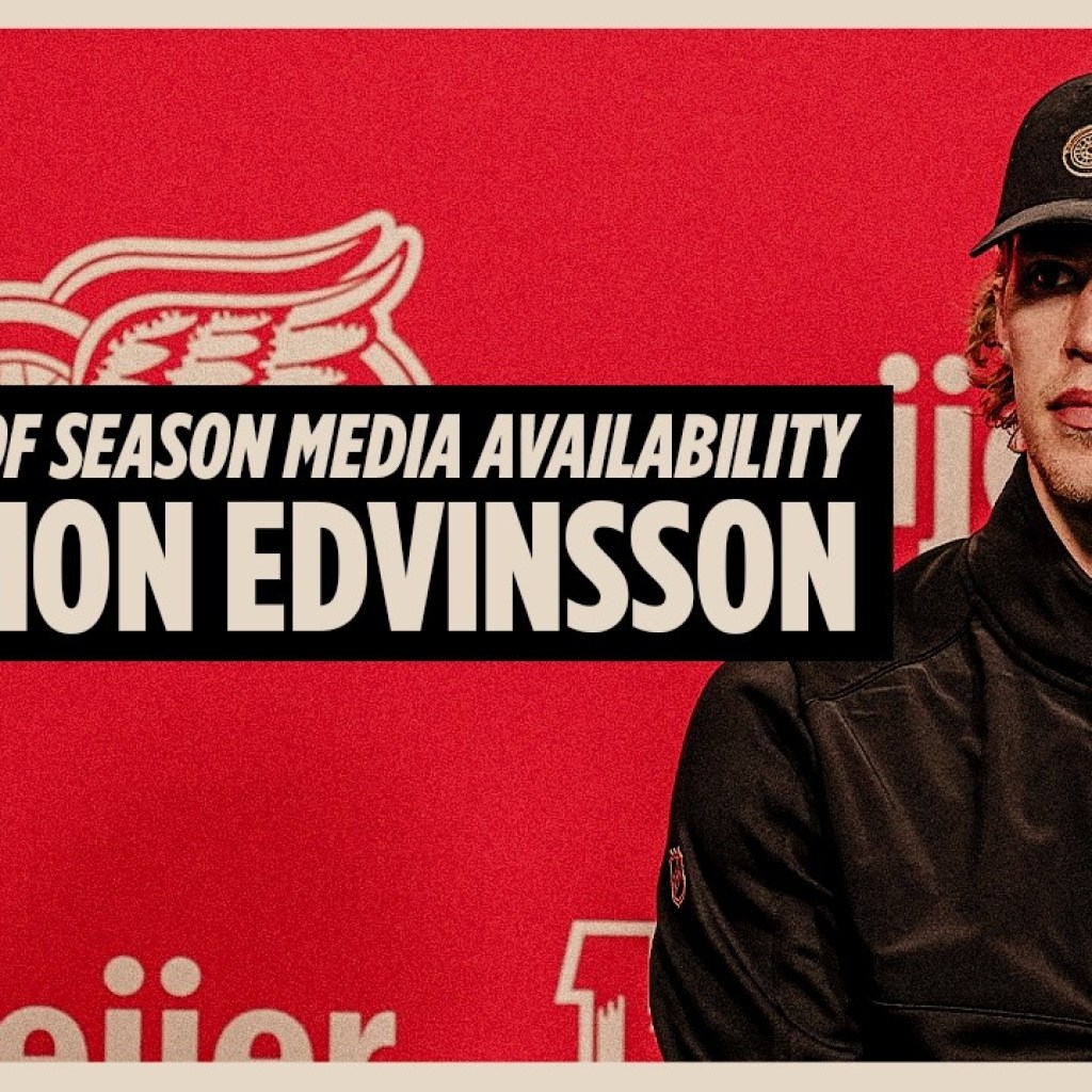 Simon Edvinsson Detroit Red Wings Season Ending Media | April 17, 2026 Simon Edvinsson Detroit Red Wings Season Ending Media | April 17, 2026