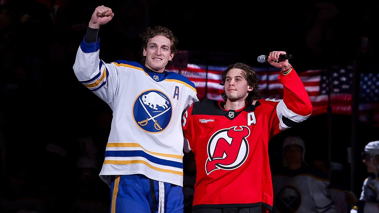 Jack Hughes honored by Devils fans for USA Gold Medal Jack Hughes honored by Devils fans for USA Gold Medal