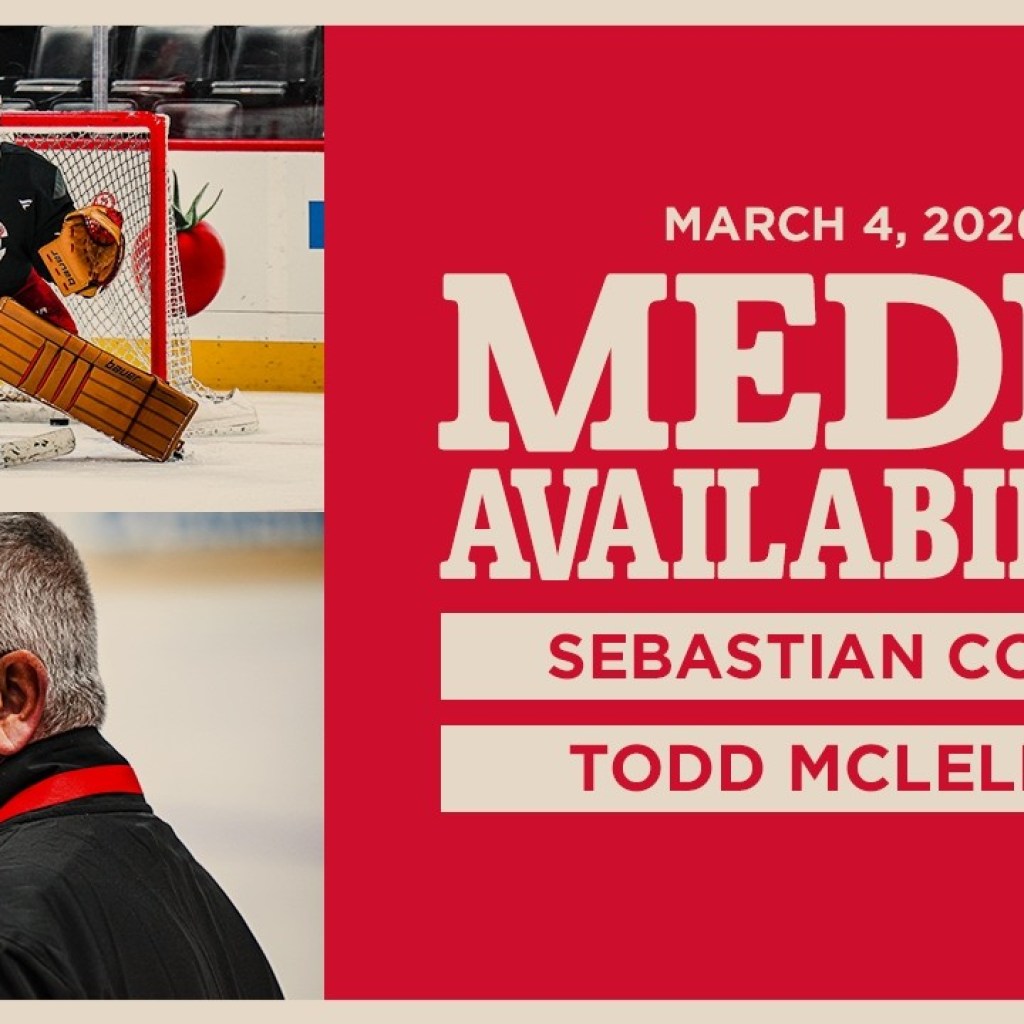 Sebastian Cossa, Todd McLellan Morning Skate Media | March 4, 2026 Sebastian Cossa, Todd McLellan Morning Skate Media | March 4, 2026