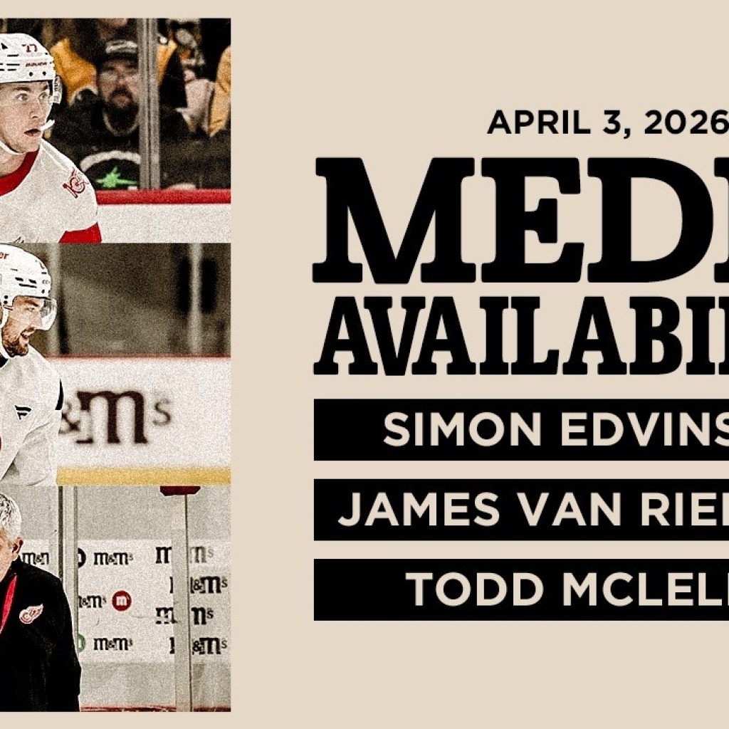 Simon Edvinsson, James van Riemsdyk, Todd McLellan Practice Media | April 3, 2026 Simon Edvinsson, James van Riemsdyk, Todd McLellan Practice Media | April 3, 2026