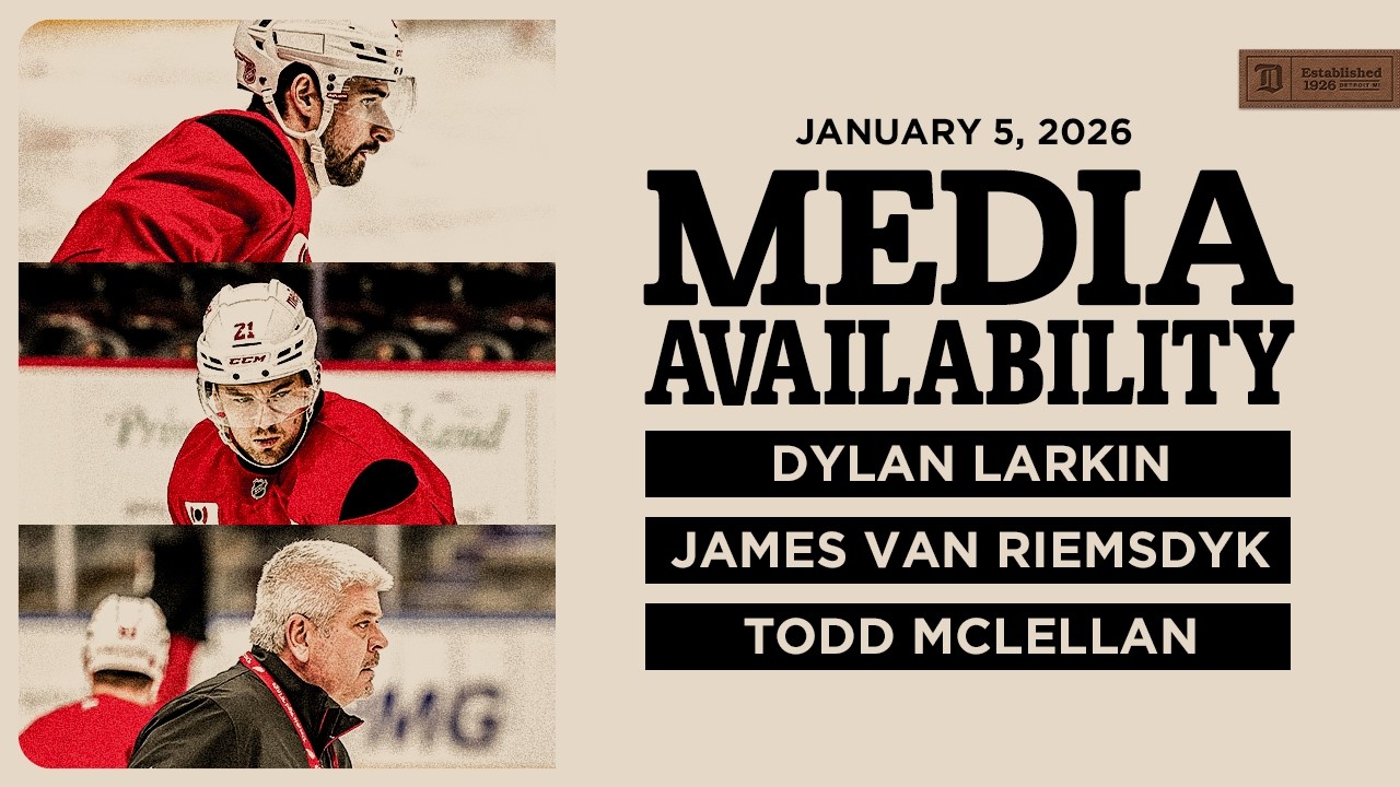 Dylan Larkin, James van Riemsdyk, Todd McLellan Morning Skate Media | Jan 5, 2026 Dylan Larkin, James van Riemsdyk, Todd McLellan Morning Skate Media | Jan 5, 2026