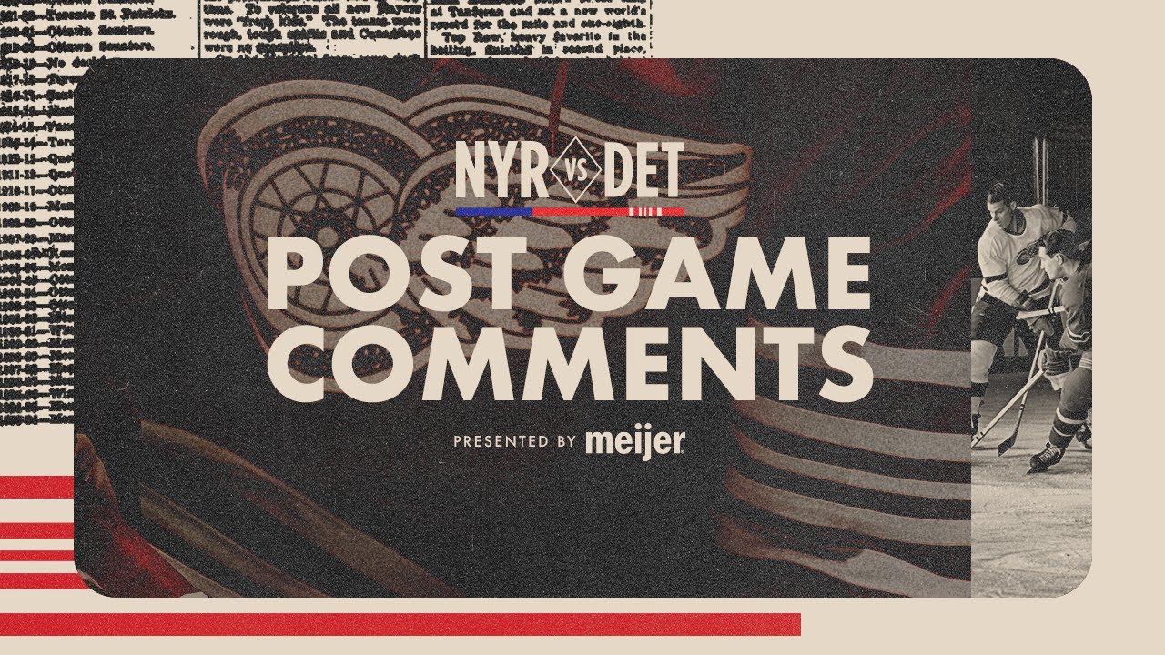 Lucas Raymond, JT Compher, Todd McLellan Post Game Comments vs NYR | Nov. 7, 2025 Lucas Raymond, JT Compher, Todd McLellan Post Game Comments vs NYR | Nov. 7, 2025