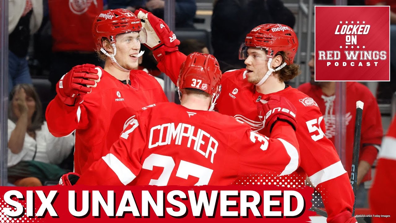 Red Wings score 6 UNANSWERED in comeback win over Blues | Alex DeBrincat finally finds twine Red Wings score 6 UNANSWERED in comeback win over Blues | Alex DeBrincat finally finds twine