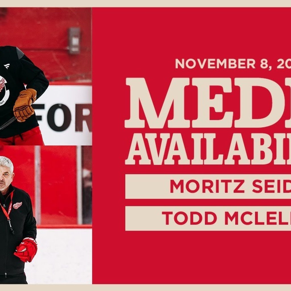 Moritz Seider, Todd McLellan Practice Media | Nov. 8, 2025 Moritz Seider, Todd McLellan Practice Media | Nov. 8, 2025