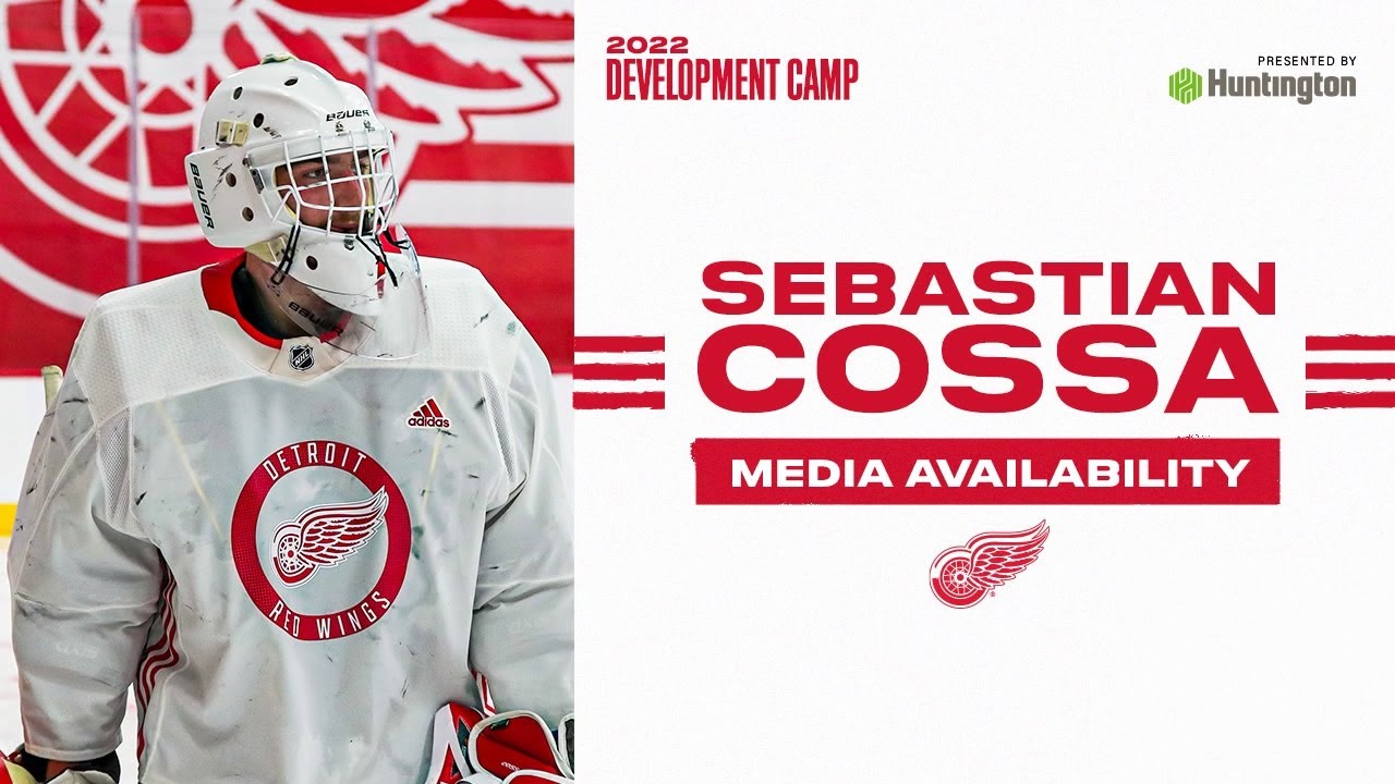 Sebastian Cossa at Detroit Red Wings Development Camp Sebastian Cossa at Detroit Red Wings Development Camp