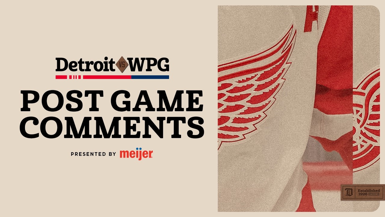 JT Compher, Marco Kasper & Todd McLellan Post Game vs WPG | JAN 24, 2026 JT Compher, Marco Kasper & Todd McLellan Post Game vs WPG | JAN 24, 2026