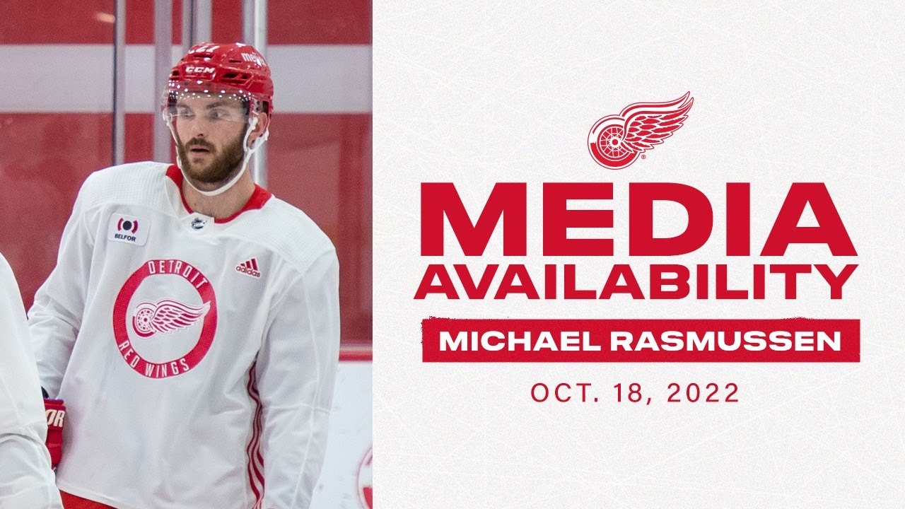 Michael Rasmussen speaks with the media following Tuesday’s practice Michael Rasmussen speaks with the media following Tuesday’s practice