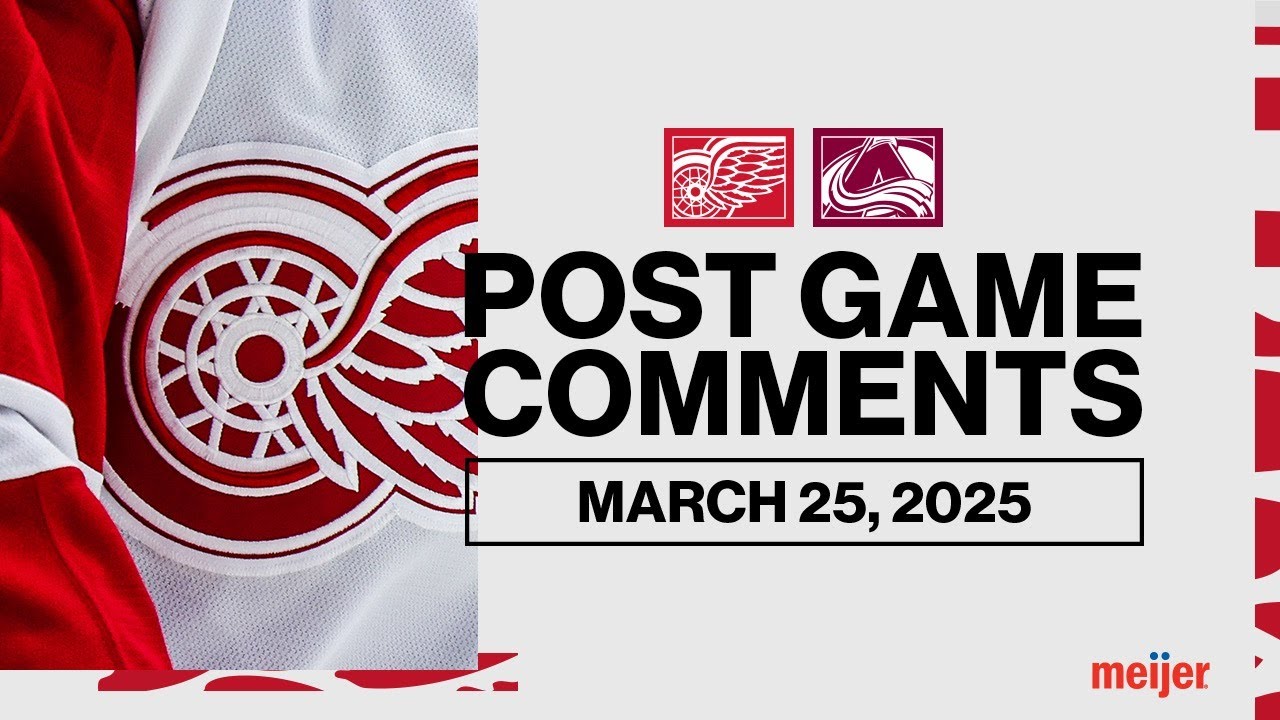 JT Compher, Moritz Seider, Todd McLallan Post Game Comments @ COL | March 25, 2025 JT Compher, Moritz Seider, Todd McLallan Post Game Comments @ COL | March 25, 2025