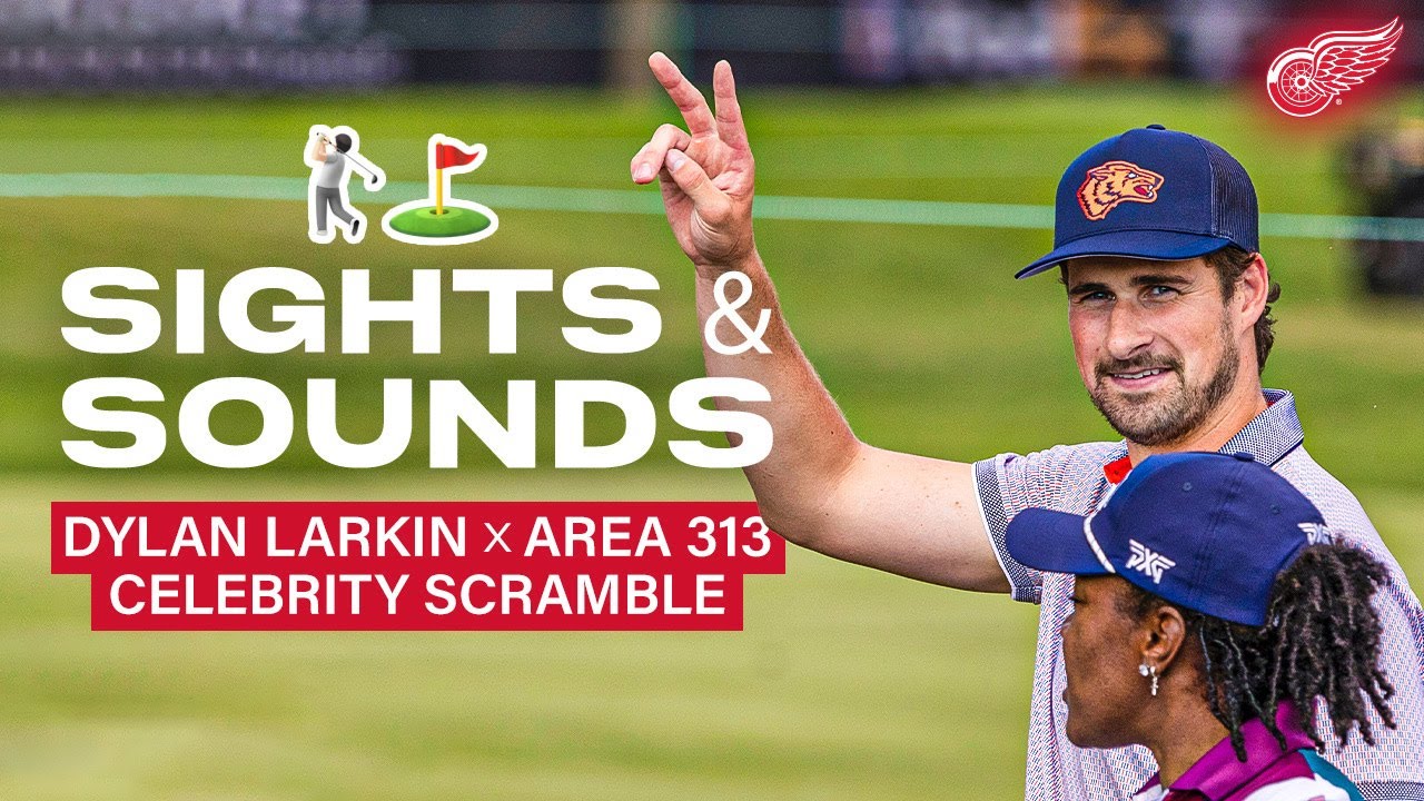 Dylan Larkin Golfs in the AREA 313 Celebrity Scramble Dylan Larkin Golfs in the AREA 313 Celebrity Scramble