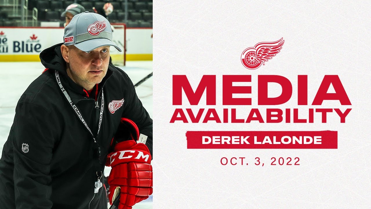 Red Wings Head Coach Derek Lalonde ahead of Monday night’s preseason matchup vs Pittsburgh Red Wings Head Coach Derek Lalonde ahead of Monday night’s preseason matchup vs Pittsburgh