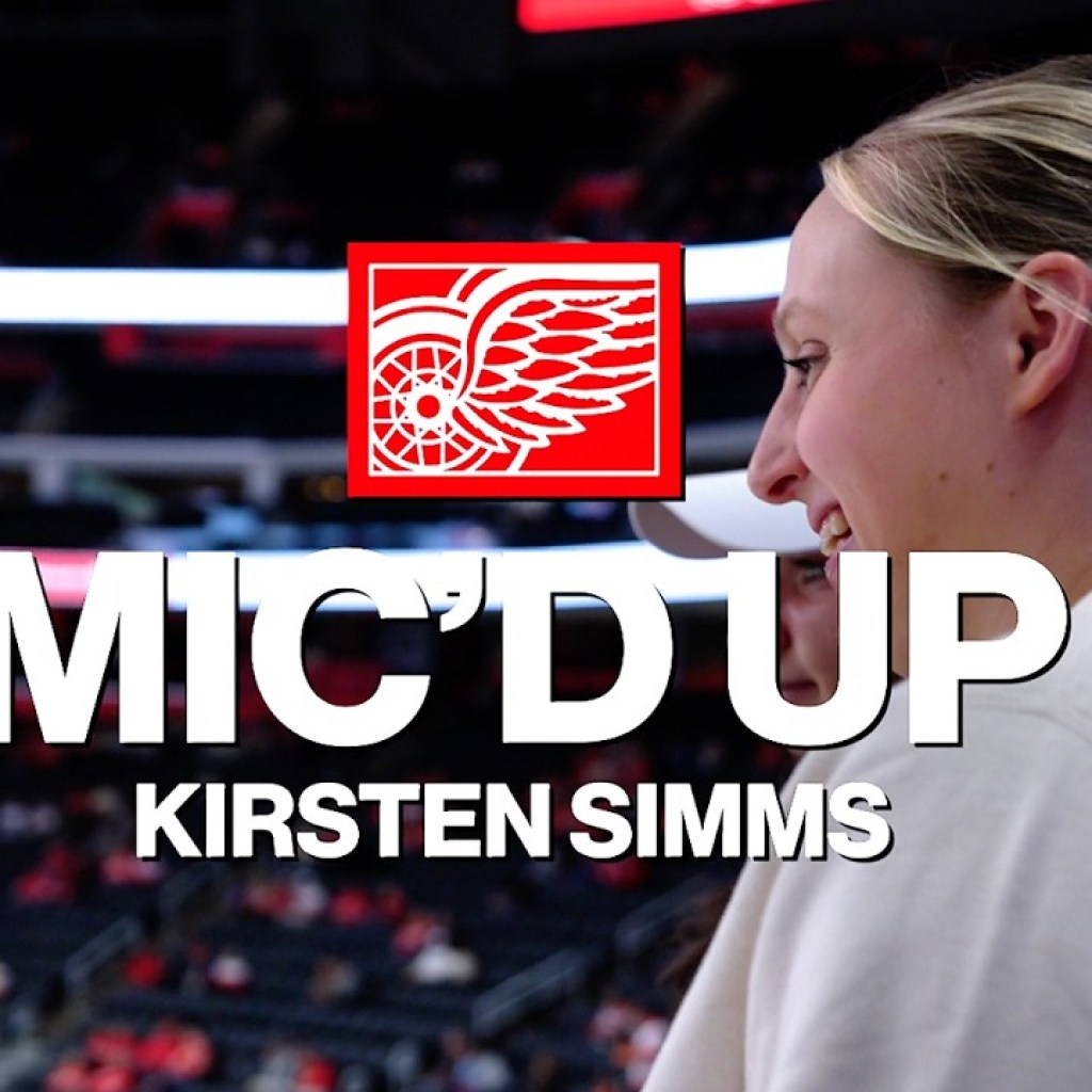 Kirsten Simms – Mic’d Up at Red Wings Game Kirsten Simms – Mic’d Up at Red Wings Game