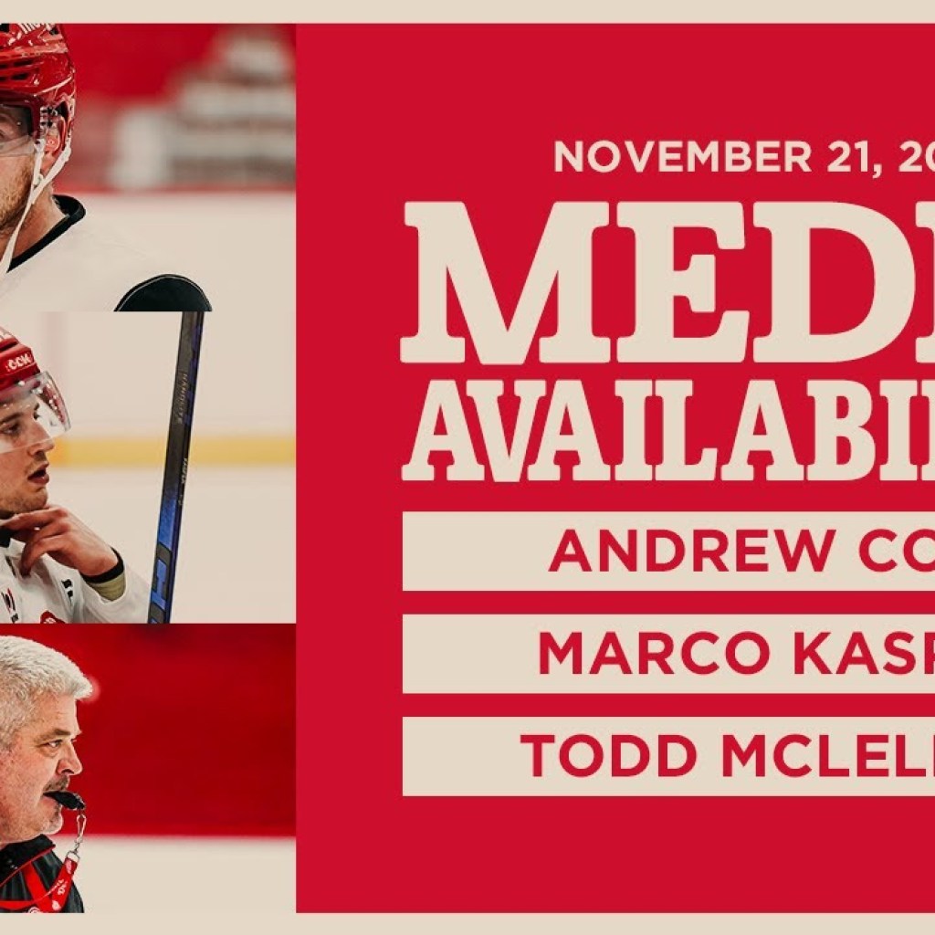Andrew Copp, Marco Kasper & Todd McLellan Practice Media | Nov. 21, 2025 Andrew Copp, Marco Kasper & Todd McLellan Practice Media | Nov. 21, 2025