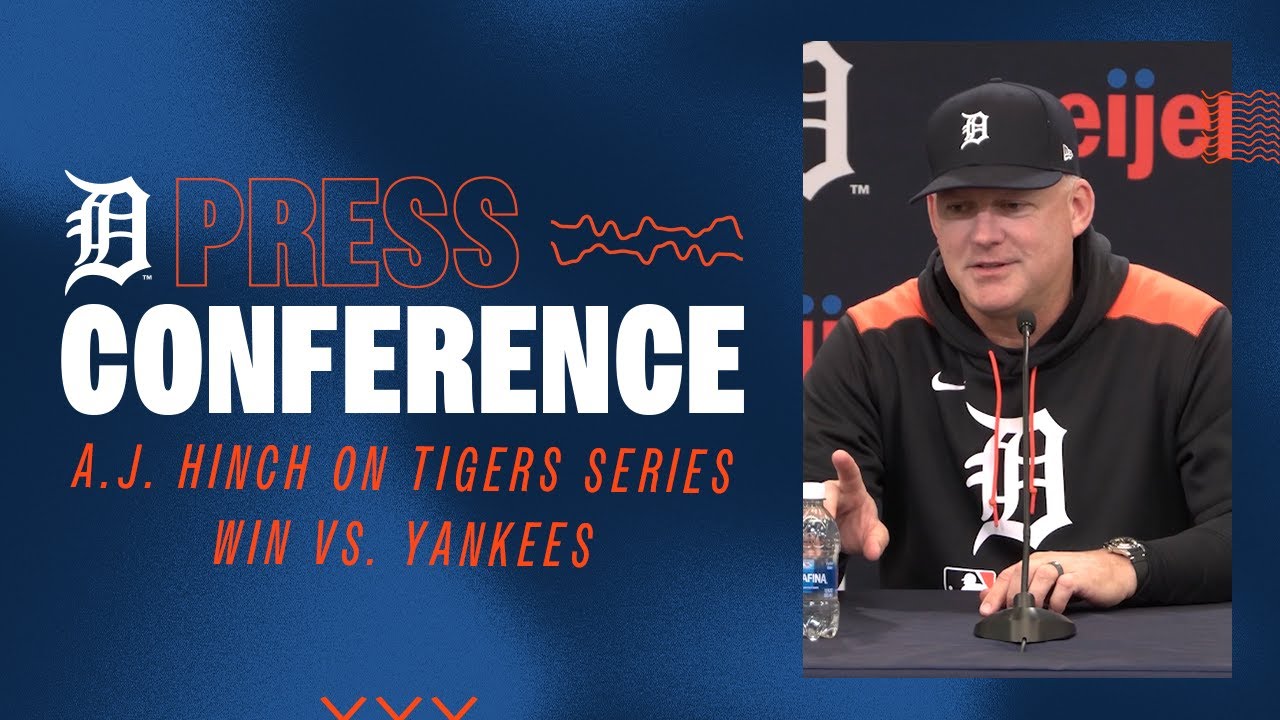 Manager A.J. Hinch Recaps the Tigers Power Surge, Skubal’s Strong Start in Win vs. Yankees | 4/8/25 Manager A.J. Hinch Recaps the Tigers Power Surge, Skubal’s Strong Start in Win vs. Yankees | 4/8/25
