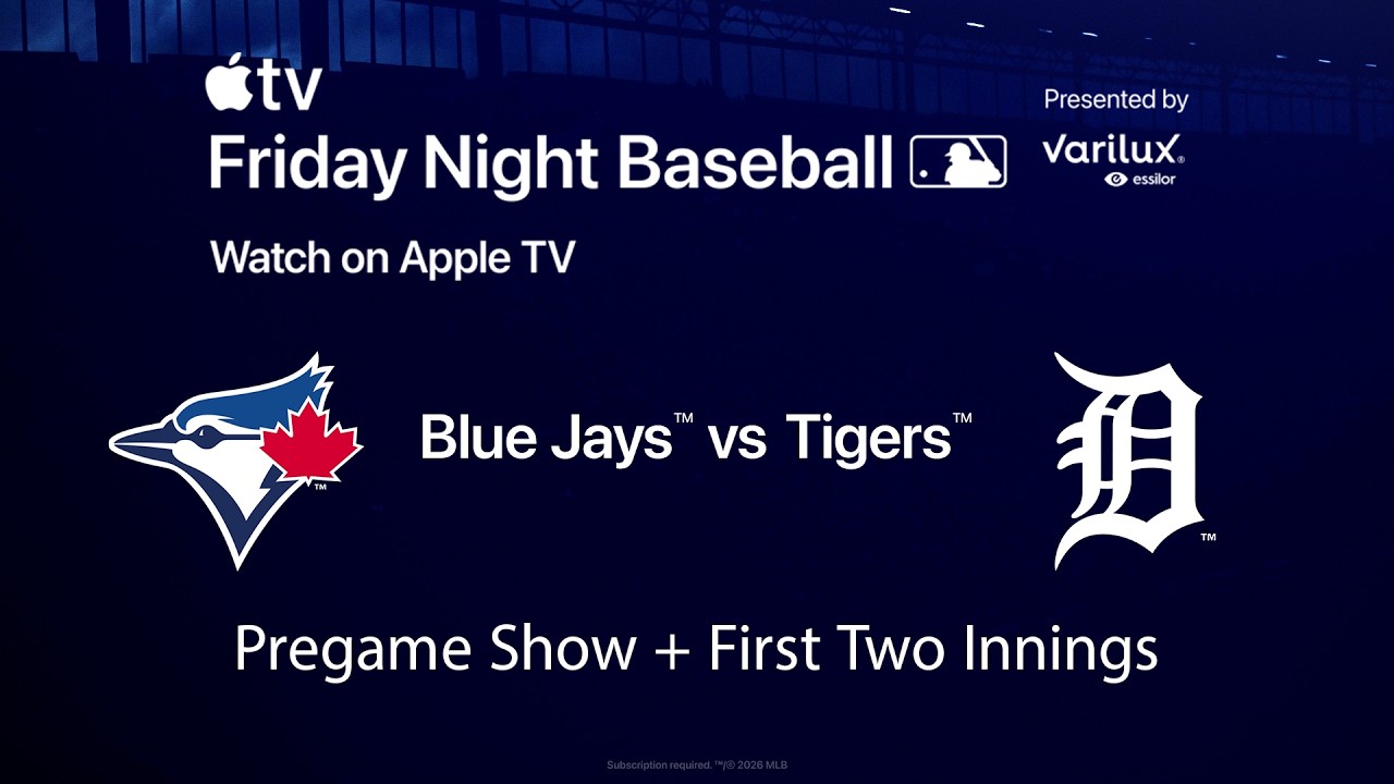 Blue Jays vs. Tigers: Friday Night Baseball on Apple TV (Pregame Show + First 2 innings!) Blue Jays vs. Tigers: Friday Night Baseball on Apple TV (Pregame Show + First 2 innings!)