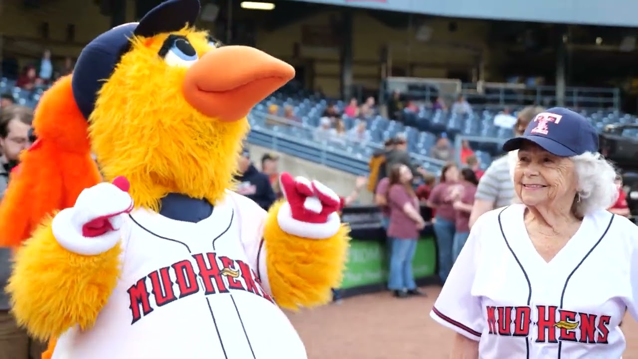 91-year-old Toledoan Throws Out First Pitch At Mud Hens Game 91-year-old Toledoan Throws Out First Pitch At Mud Hens Game