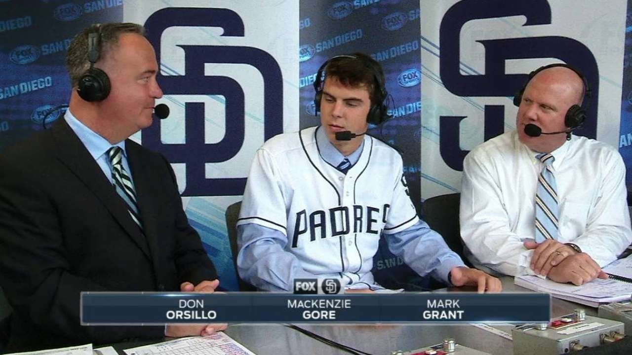 DET@SD: Gore throws out first pitch, talks Draft DET@SD: Gore throws out first pitch, talks Draft