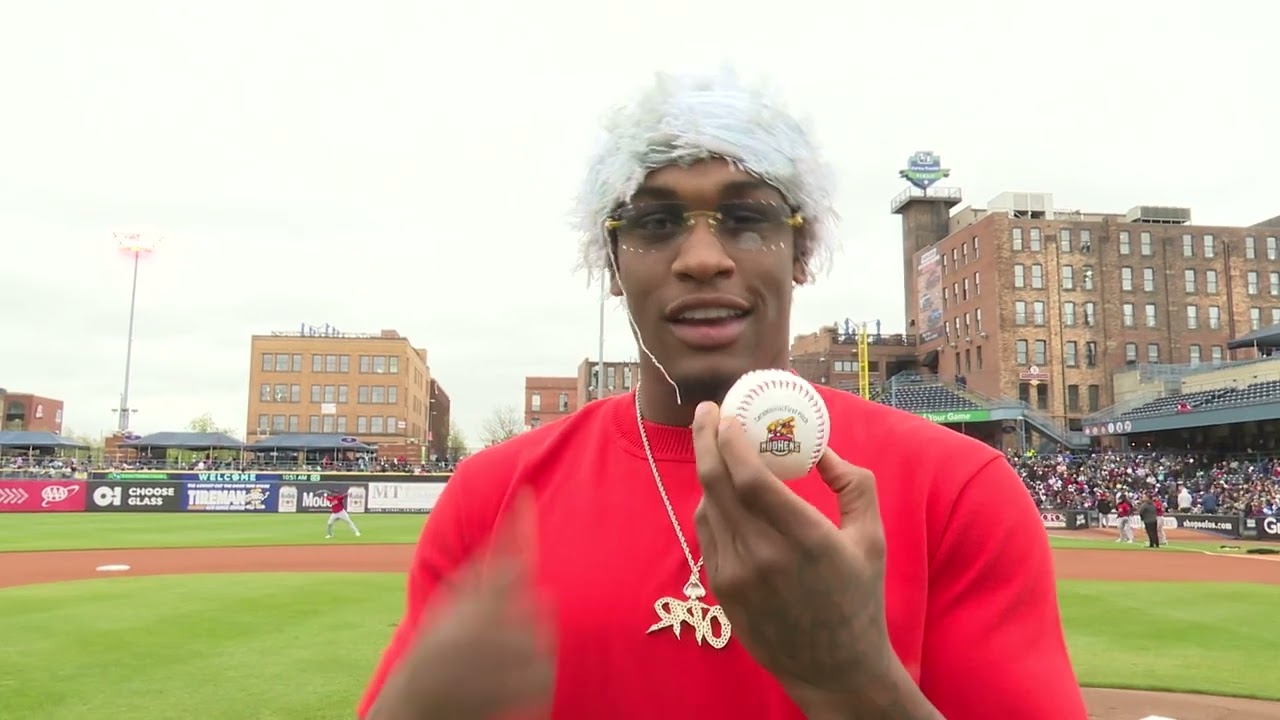Jared Anderson first pitch at Fifth Third Field Jared Anderson first pitch at Fifth Third Field