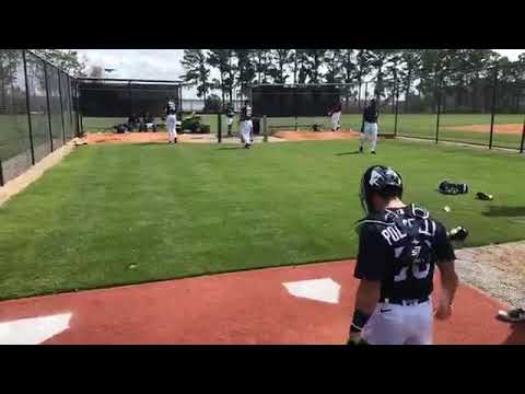 Alex Faedo, Detroit Tigers 1st-round pick in 2017, throws a bullpen session at spring training Alex Faedo, Detroit Tigers 1st-round pick in 2017, throws a bullpen session at spring training