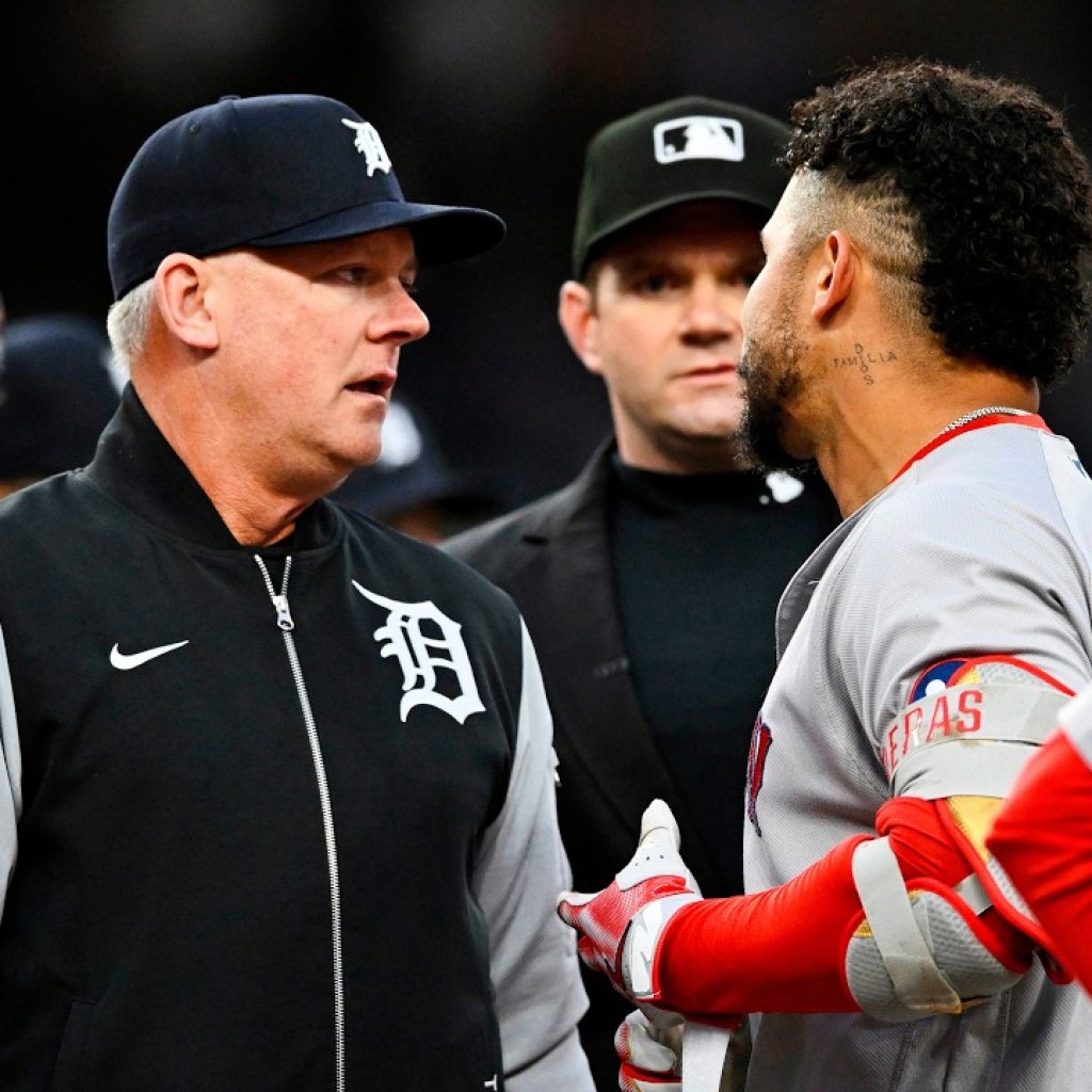 Benches clear in the 4th inning of the Red Sox-Tigers game in Detroit Benches clear in the 4th inning of the Red Sox-Tigers game in Detroit