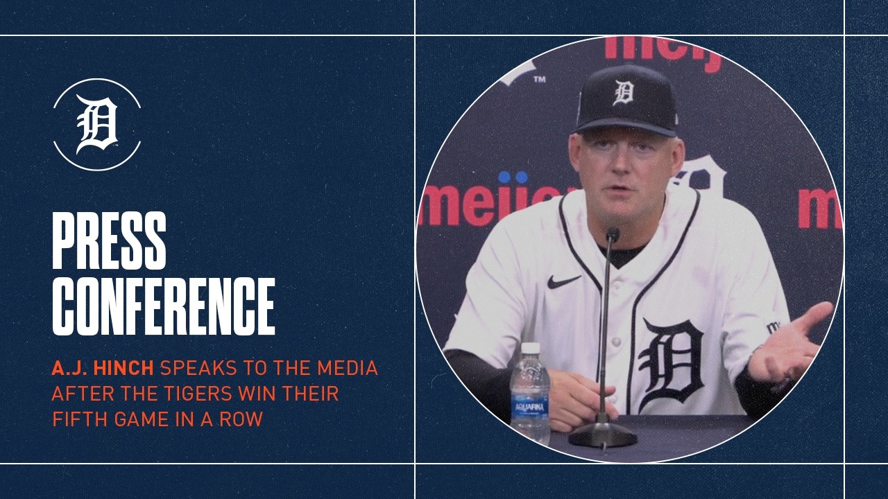 A.J. Hinch on Tigers Fifth Win in a Row, Flaherty’s Start & El Mago’s Slide at Home A.J. Hinch on Tigers Fifth Win in a Row, Flaherty’s Start & El Mago’s Slide at Home