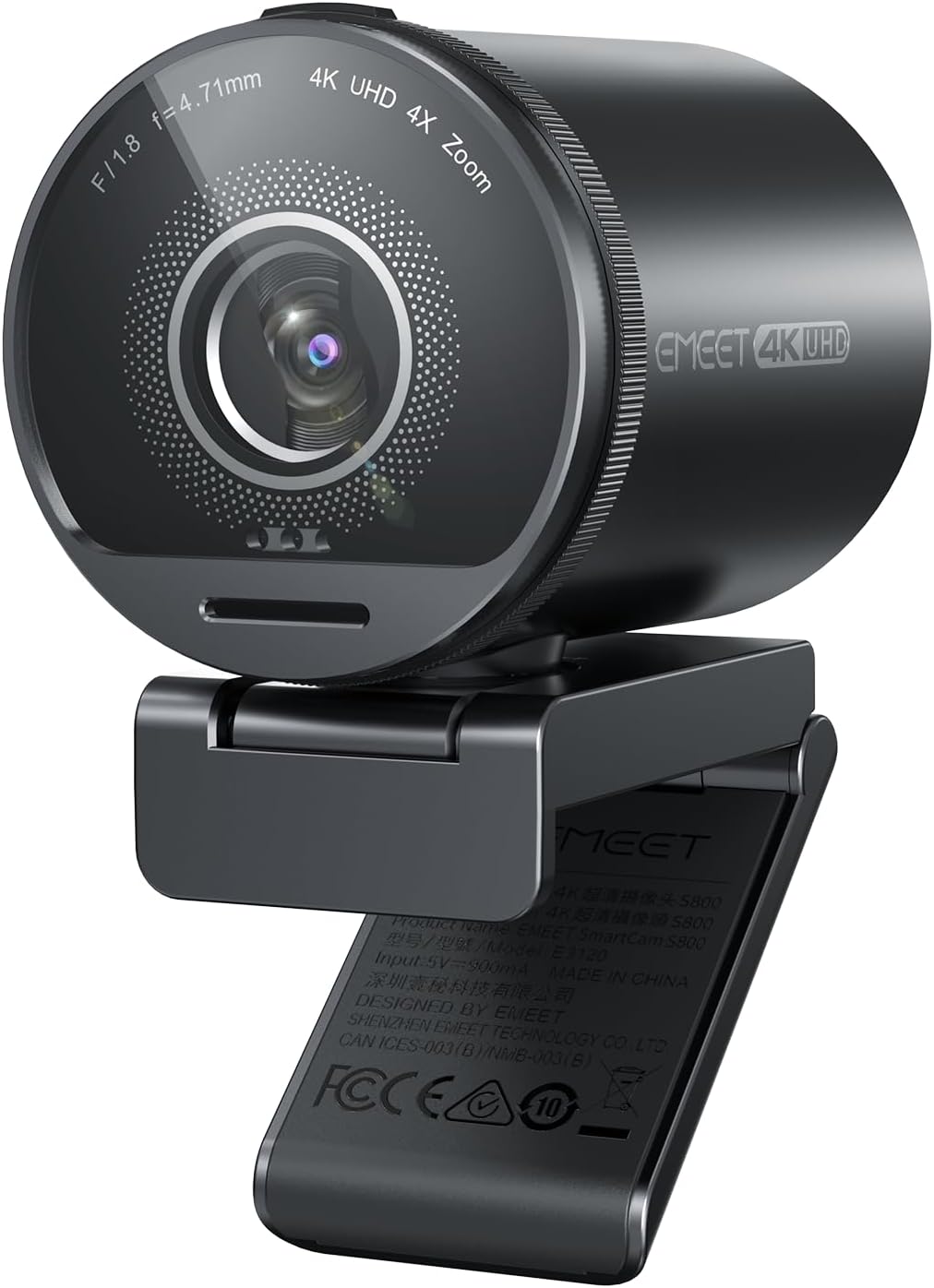 EMEET SmartCam S800-4K Webcam for Streaming, Sony 1/2” Sensor, Supports HDR, PDAF&TOF Dual-autofocus, 1080P@60fps, 2 Noise-Cancelling Mics, 40°-73° FOV, Perfect for Live Streaming&Online Meetings EMEET SmartCam S800-4K Webcam for Streaming, Sony 1/2” Sensor, Supports HDR, PDAF&TOF Dual-autofocus, 1080P@60fps, 2 Noise-Cancelling Mics, 40°-73° FOV, Perfect for Live Streaming&Online Meetings