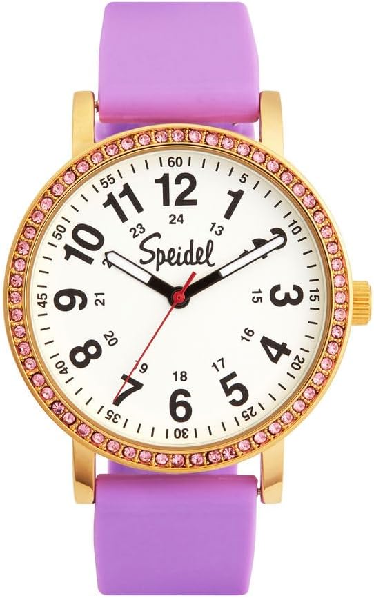 Speidel Original Scrub Watch™ for Nurse, Medical Professionals and Students – Various Medical Scrub Colors, Easy Read Dial, Military Time with Second Hand, Silicone Band, Water Resistant Speidel Original Scrub Watch™ for Nurse, Medical Professionals and Students – Various Medical Scrub Colors, Easy Read Dial, Military Time with Second Hand, Silicone Band, Water Resistant
