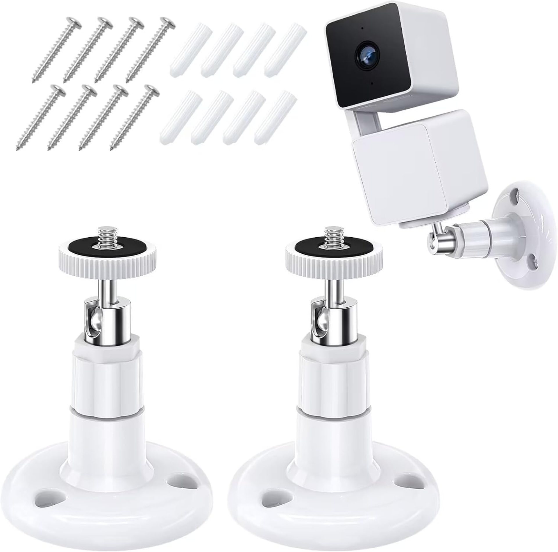 FastSnail Wall Mount Compatible with Wyze Cam Pan V3 & Wyze Cam V4/V3 & Wyze Cam Outdoor/Indoor, 360 Degree Swivel Adjustable Bracket for Wyze Cam and Other Camera with Same Interface 2 Pack FastSnail Wall Mount Compatible with Wyze Cam Pan V3 & Wyze Cam V4/V3 & Wyze Cam Outdoor/Indoor, 360 Degree Swivel Adjustable Bracket for Wyze Cam and Other Camera with Same Interface 2 Pack
