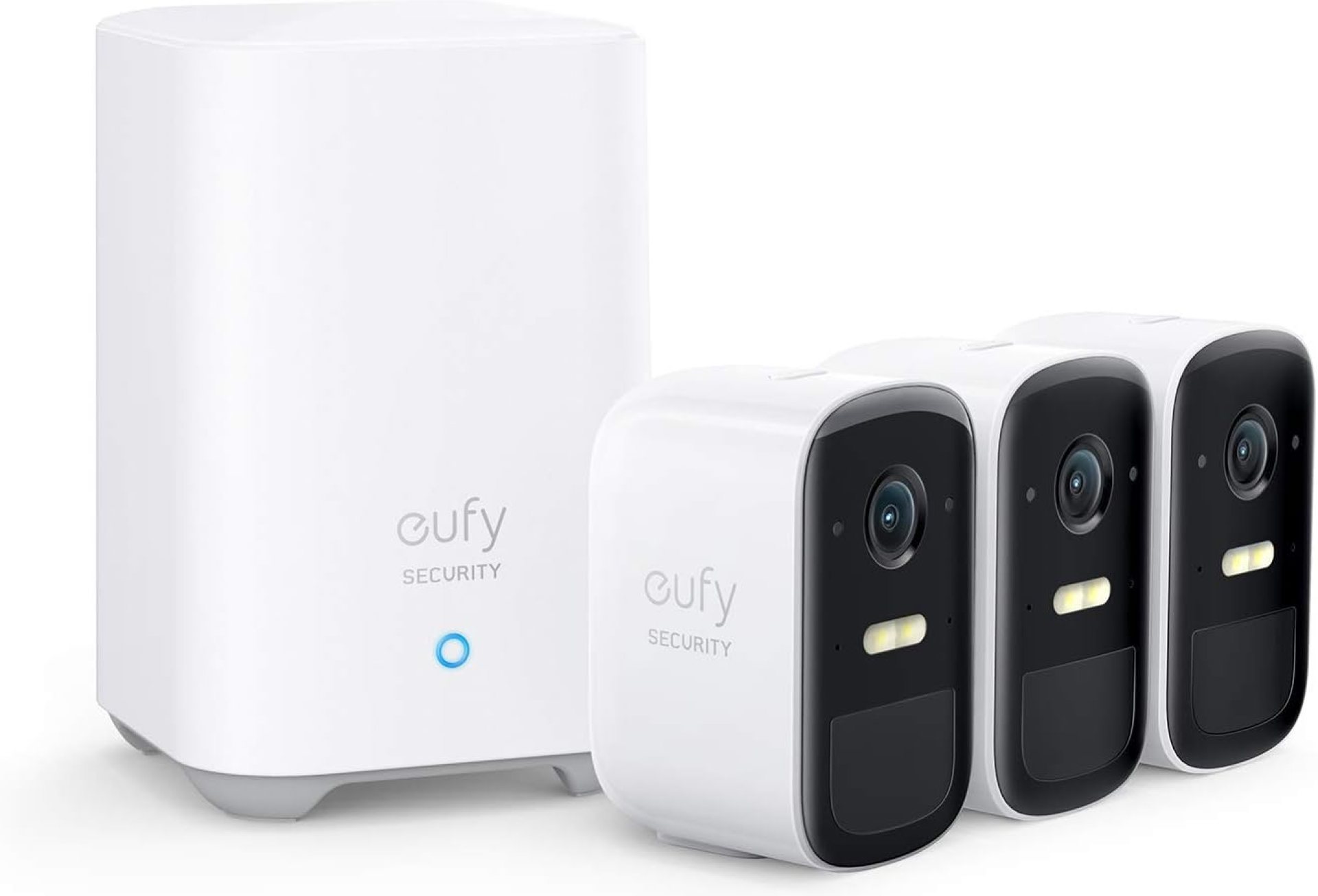 eufy Security, eufyCam 2C 3-Cam Kit, Security Camera Wireless Outdoor, Home Security System, HomeKit Compatibility, 1080p HD, IP67, Night Vision, Motion Only Alert, No Monthly Fee eufy Security, eufyCam 2C 3-Cam Kit, Security Camera Wireless Outdoor, Home Security System, HomeKit Compatibility, 1080p HD, IP67, Night Vision, Motion Only Alert, No Monthly Fee