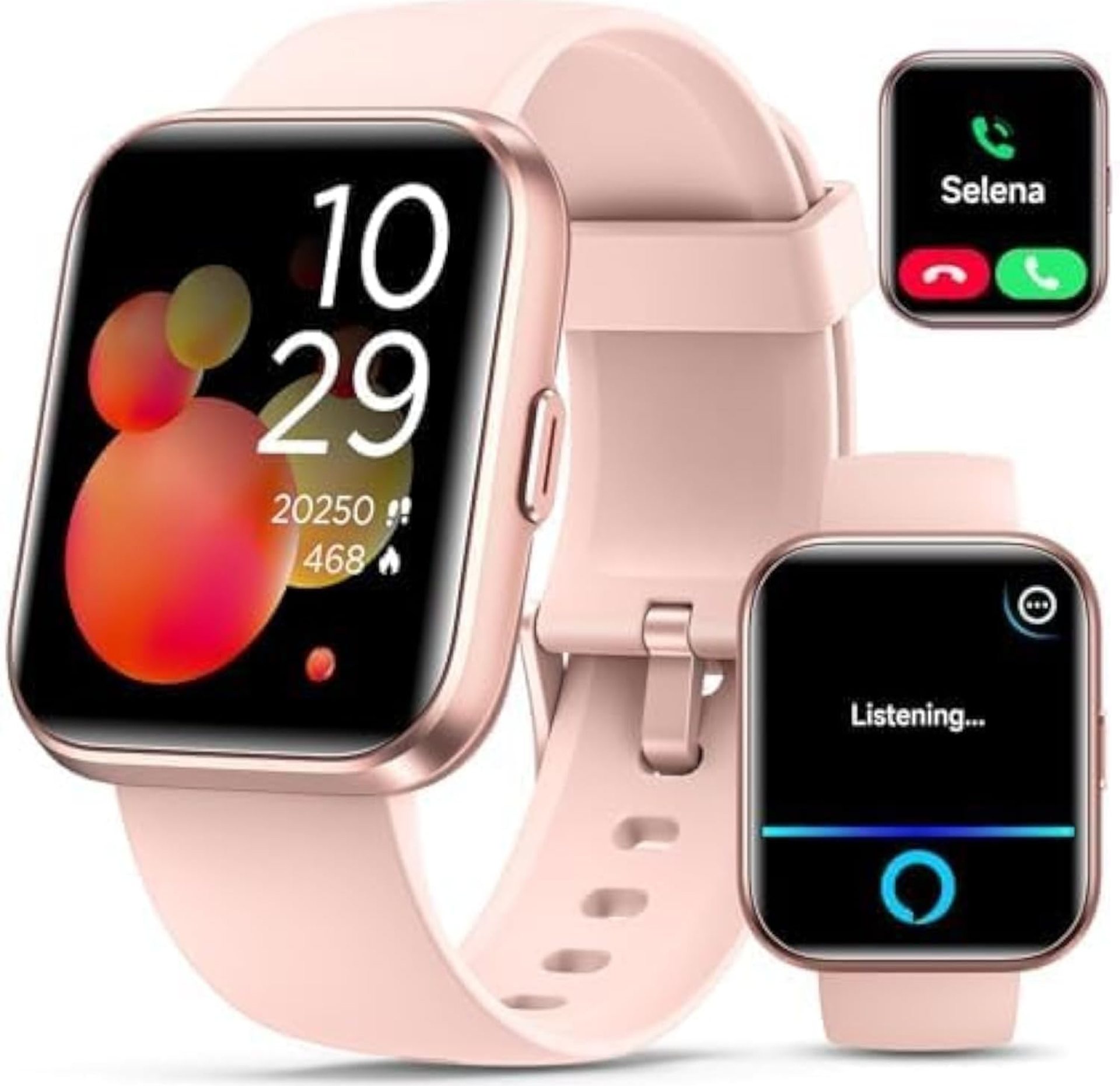 Smartwatch for Women, Compatible with Android & iPhone, 1.8” Fitness Tracker Watch with Alexa, Call & Notification Alerts, Heart Rate & Sleep Monitor, 120 Sports Modes, Waterproof Watch for Women Smartwatch for Women, Compatible with Android & iPhone, 1.8” Fitness Tracker Watch with Alexa, Call & Notification Alerts, Heart Rate & Sleep Monitor, 120 Sports Modes, Waterproof Watch for Women