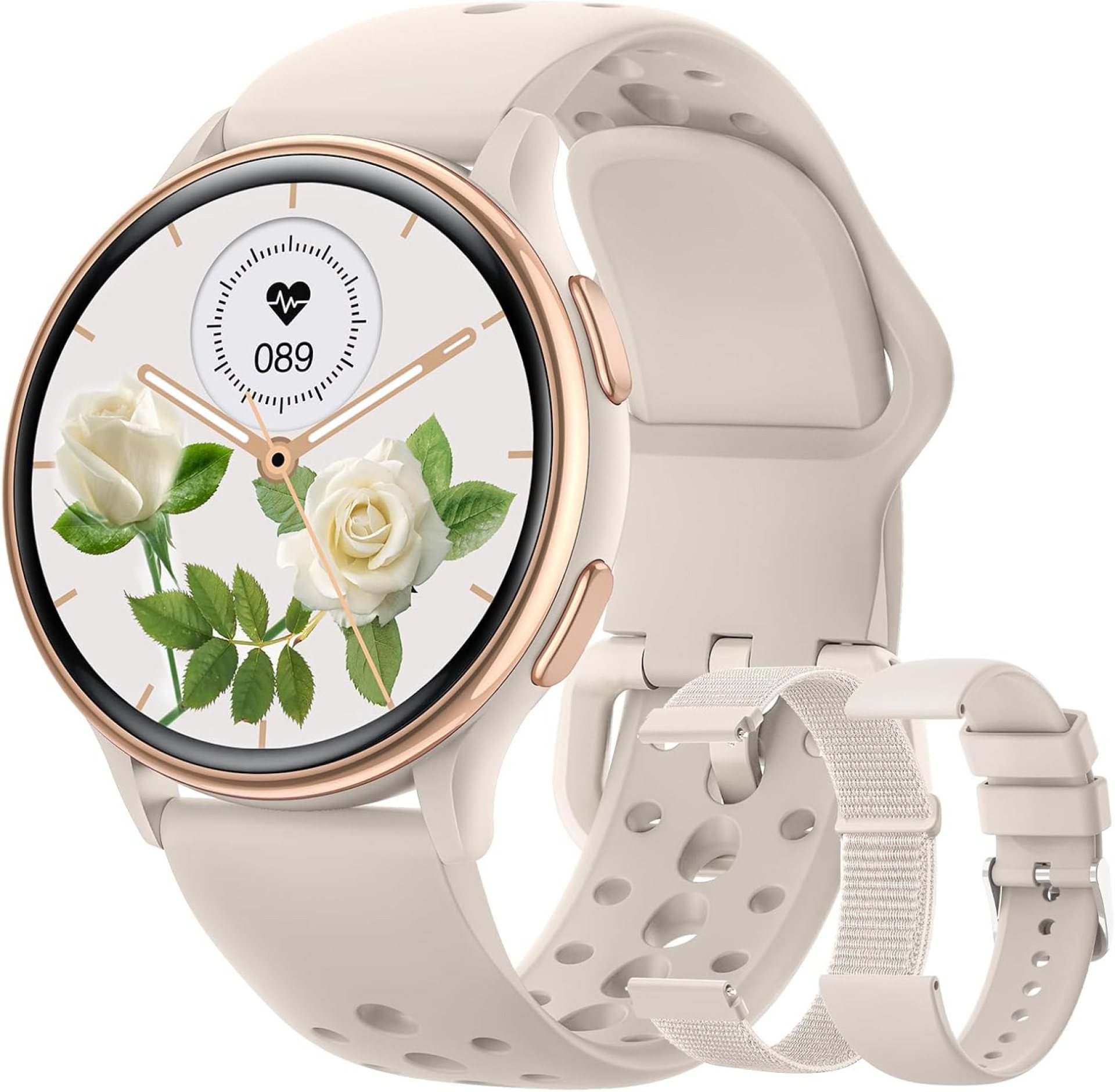 Smart Watches for Women, 42mm Smart Watch with 400+ Watch Face, 70+ Sport Modes, 24/7 Heart Rate, Sleep Monitor, Answer/Make Calls, Waterproof Activity Fitness Tracker for Android & iPhone (Gray) Smart Watches for Women, 42mm Smart Watch with 400+ Watch Face, 70+ Sport Modes, 24/7 Heart Rate, Sleep Monitor, Answer/Make Calls, Waterproof Activity Fitness Tracker for Android & iPhone (Gray)