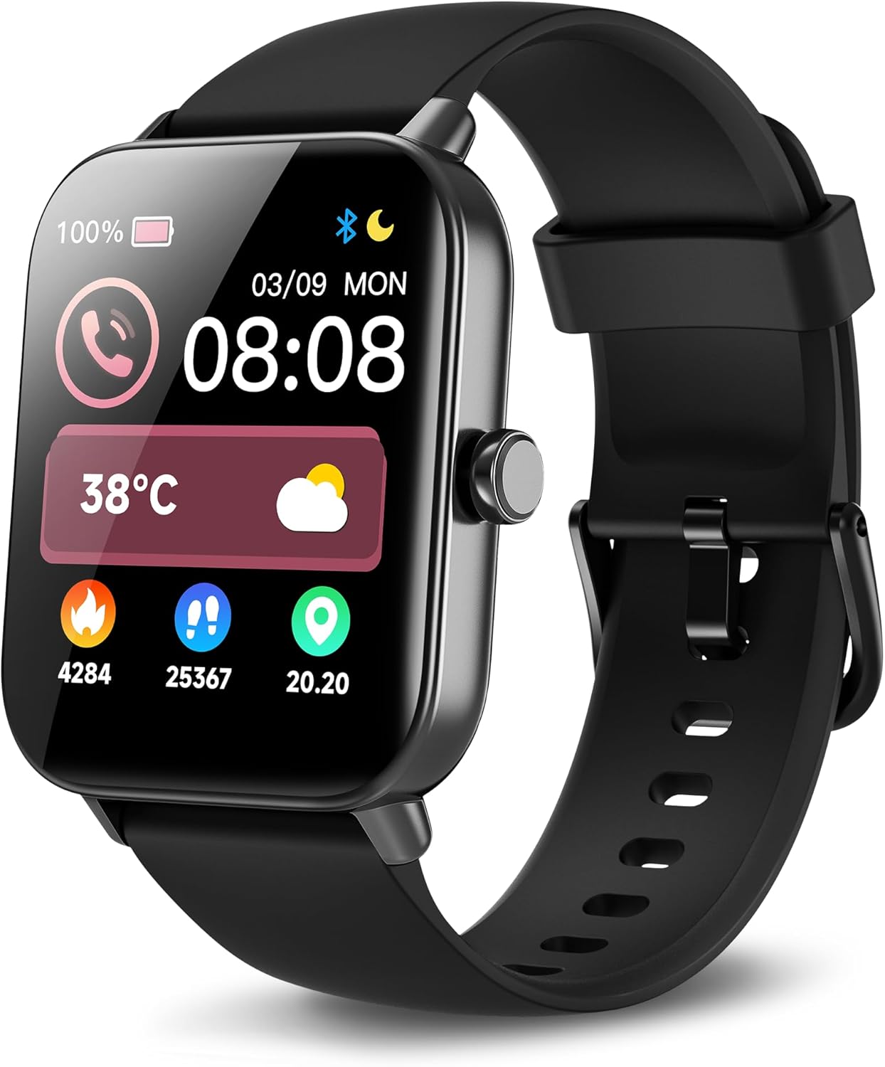 Smart Watches for Men, Alexa Built-in, 1.8″ Smartwatch with Heart Rate/SpO2/Sleep/Stress, IP68 Waterproof Fitness Tracker with Bluetooth Call (Answer/Make), 101+ Sports Modes, for Android & iPhone Smart Watches for Men, Alexa Built-in, 1.8″ Smartwatch with Heart Rate/SpO2/Sleep/Stress, IP68 Waterproof Fitness Tracker with Bluetooth Call (Answer/Make), 101+ Sports Modes, for Android & iPhone