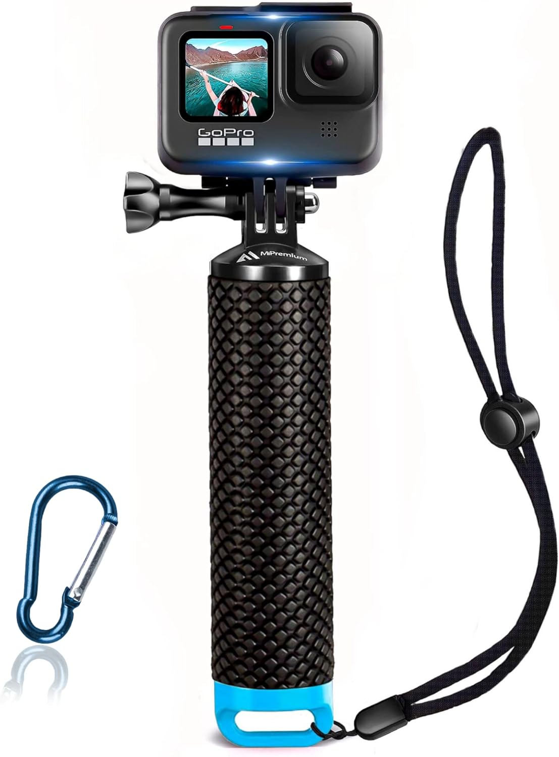 Floating Hand Grip Waterproof Monopod for GoPro Hero 13 12 11 10 9 8 7 6 5 4 3+ 2 1 Session Black Silver Handler & Handle Mount Accessories Kit for Water Sport and Action Cameras (Blue) Floating Hand Grip Waterproof Monopod for GoPro Hero 13 12 11 10 9 8 7 6 5 4 3+ 2 1 Session Black Silver Handler & Handle Mount Accessories Kit for Water Sport and Action Cameras (Blue)