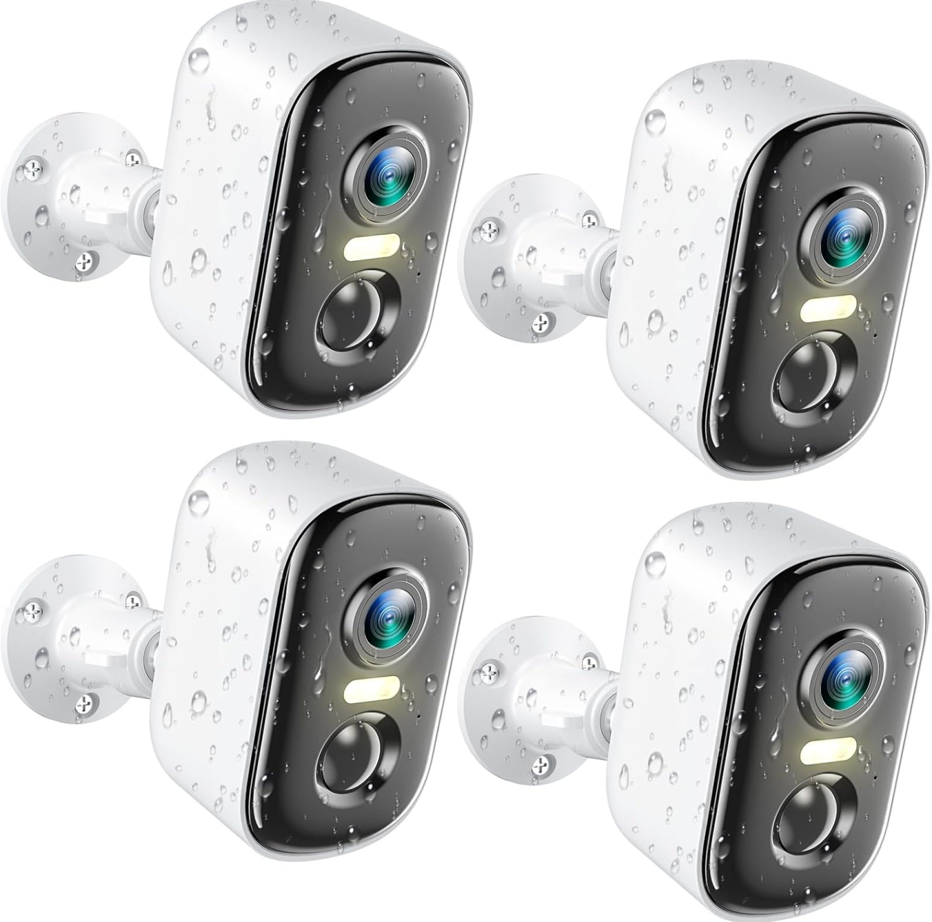 Outdoor Security Camera Wireless, 2K Battery Powered WiFi Cameras for Home Security with AI Motion Detection, Color Night Vision, Siren Alarm, 2-Way Talk, IP66 Waterproof, Cloud/SD Storage (4 Pack) Outdoor Security Camera Wireless, 2K Battery Powered WiFi Cameras for Home Security with AI Motion Detection, Color Night Vision, Siren Alarm, 2-Way Talk, IP66 Waterproof, Cloud/SD Storage (4 Pack)