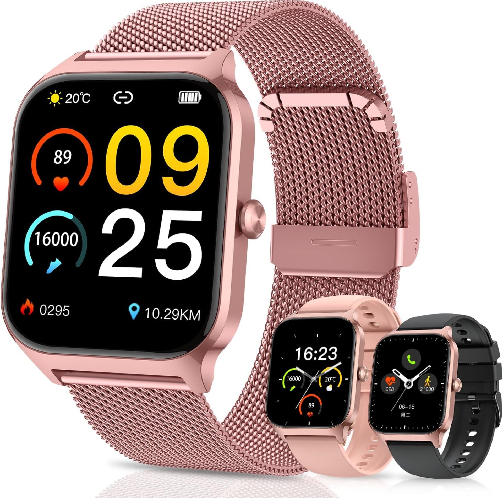 Smart Watch for Women Fitness Tracker: Rose Gold Make/Answer Call Smart Watches for Women Waterproof Digital Mens Watches Running Smartwatch Android Phone iPhone Samsung Compatible Heart Rate Monitor Smart Watch for Women Fitness Tracker: Rose Gold Make/Answer Call Smart Watches for Women Waterproof Digital Mens Watches Running Smartwatch Android Phone iPhone Samsung Compatible Heart Rate Monitor