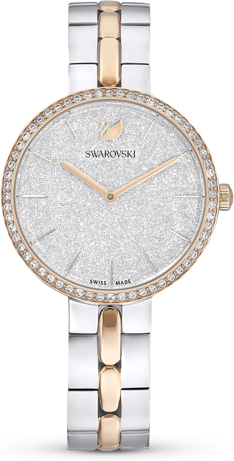 Swarovski Cosmopolitan Crystal Watch, Clear Crystals, Rose Gold Tone Finish, Swiss Made, Part of The Cosmopolitan Watch Collection Swarovski Cosmopolitan Crystal Watch, Clear Crystals, Rose Gold Tone Finish, Swiss Made, Part of The Cosmopolitan Watch Collection