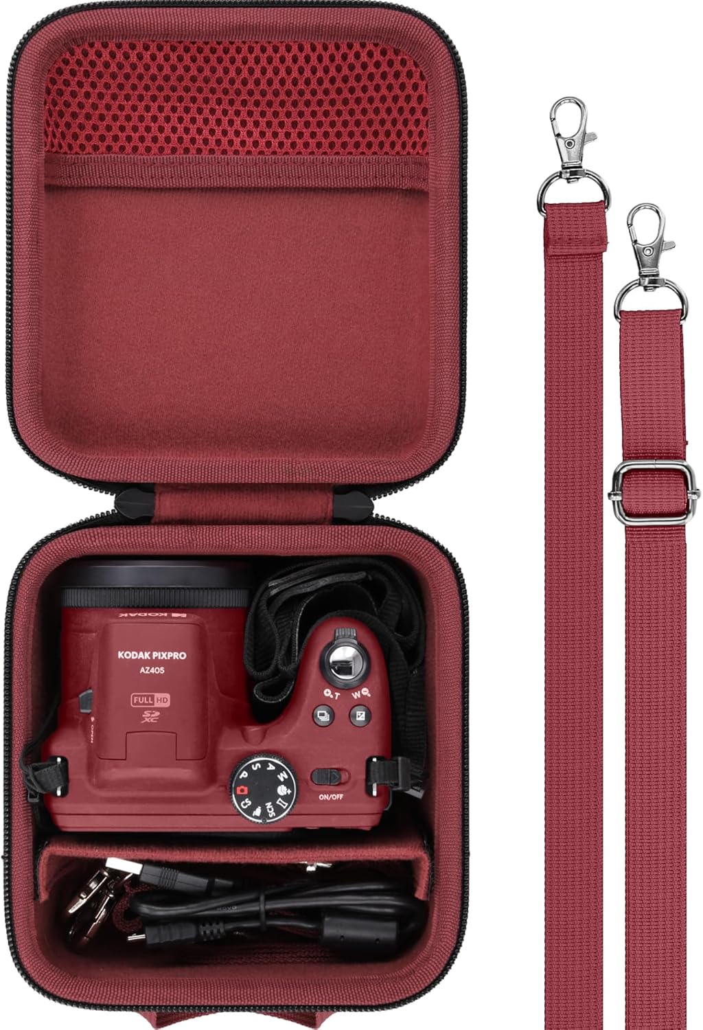 Camera Case Compatible with KODAK PIXPRO AZ405/AZ425/AZ255/AZ401/AZ528 Digital Camera Vlogging Camera,Red Case Camera Case Compatible with KODAK PIXPRO AZ405/AZ425/AZ255/AZ401/AZ528 Digital Camera Vlogging Camera,Red Case