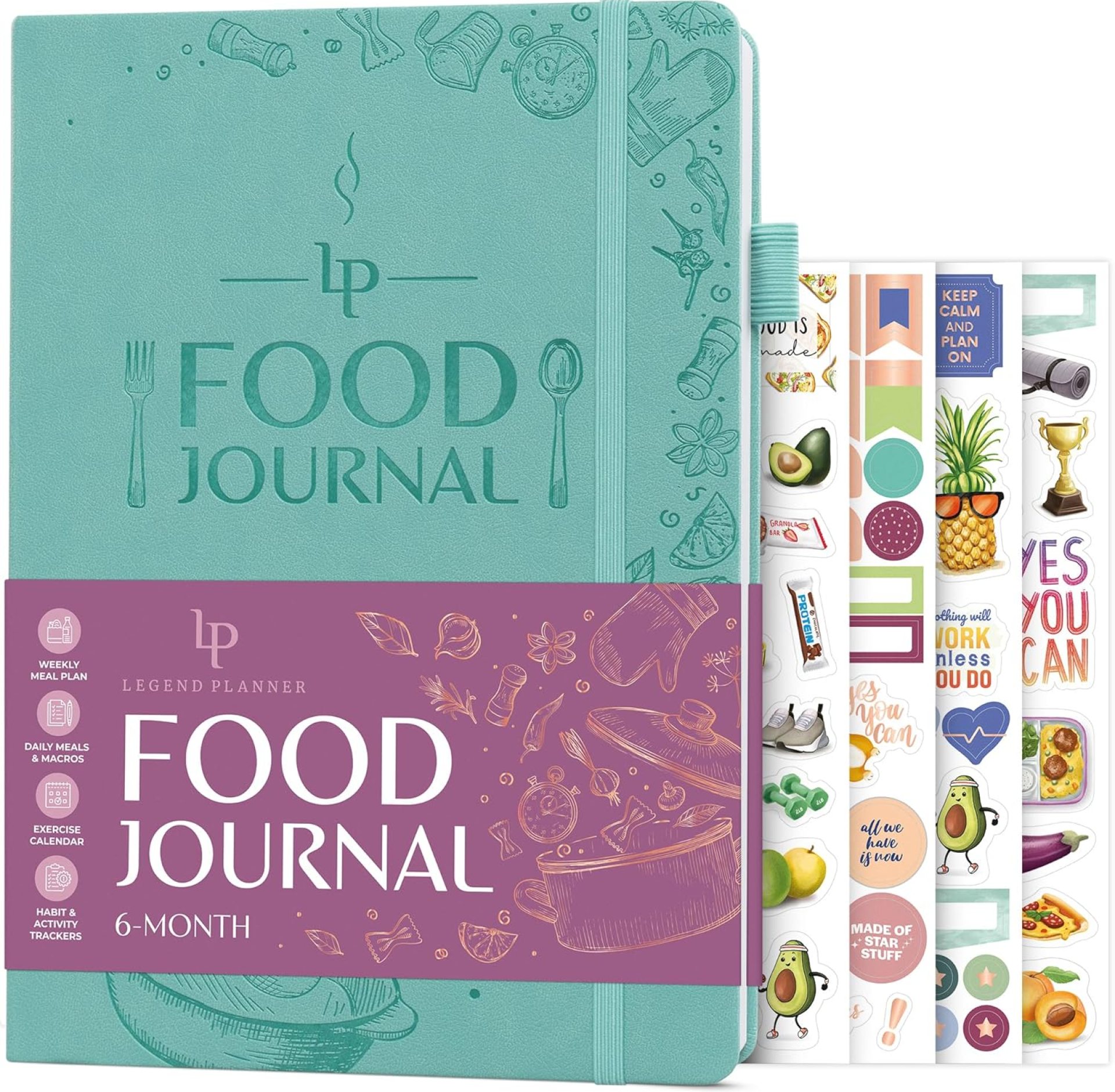 Legend Food Journal – 6-Month Wellness Diary for Tracking Meals, Calories, Macros & Exercise – Weightloss Planner & Diet Tracker – Daily Log for Weight Loss & Nutrition – 7″ x 10″ (Aquamarine) Legend Food Journal – 6-Month Wellness Diary for Tracking Meals, Calories, Macros & Exercise – Weightloss Planner & Diet Tracker – Daily Log for Weight Loss & Nutrition – 7″ x 10″ (Aquamarine)