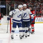 Lightning chase Jacob Markstrom on the way to routing the Devils 8-4 Lightning chase Jacob Markstrom on the way to routing the Devils 8-4