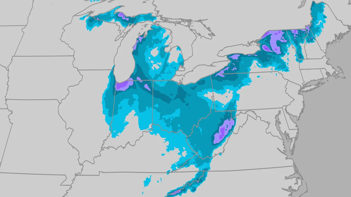 First Snow Of The Season Is Falling In Parts Of The Midwest, Northeast, Including Heavy Lake-Effect Snow First Snow Of The Season Is Falling In Parts Of The Midwest, Northeast, Including Heavy Lake-Effect Snow