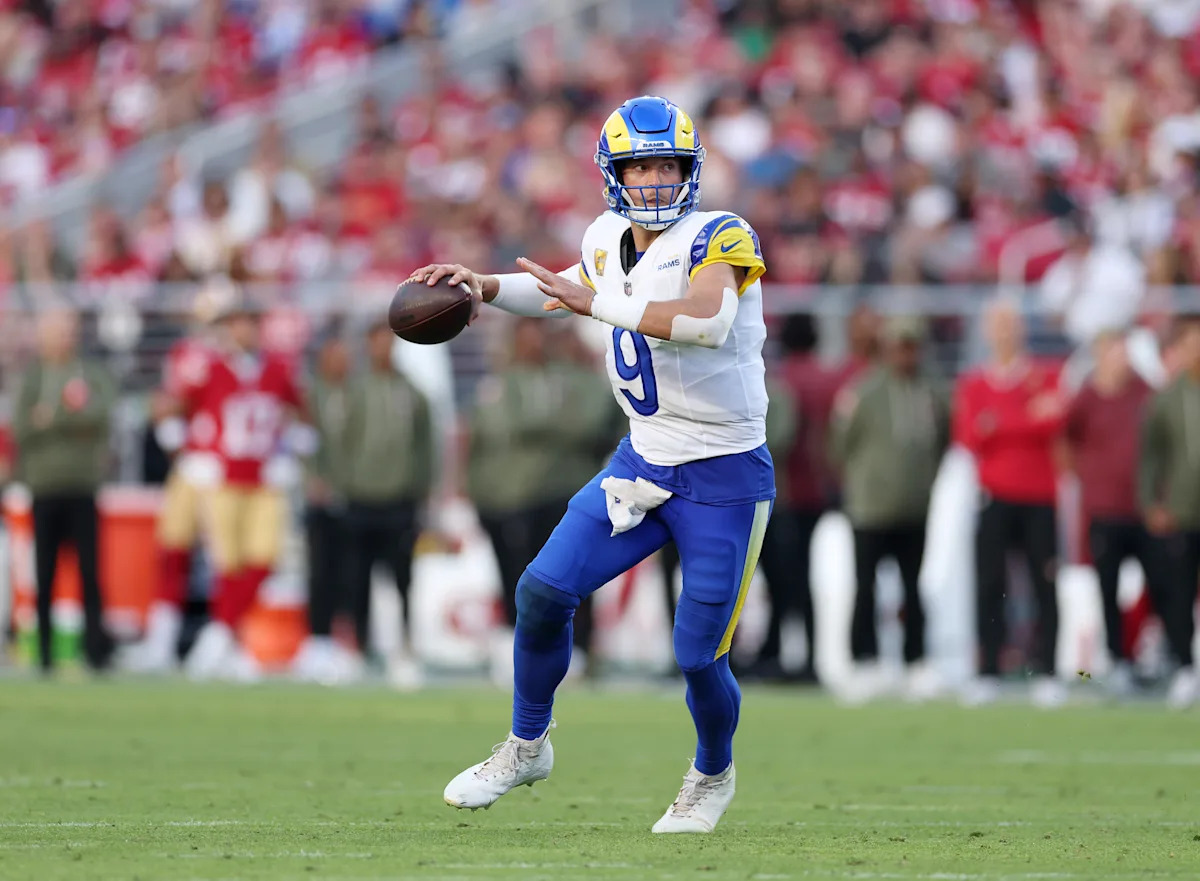 Matthew Stafford strengthens MVP case, tosses 4 TDs to lead Rams past 49ers in NFC West showdown Matthew Stafford strengthens MVP case, tosses 4 TDs to lead Rams past 49ers in NFC West showdown