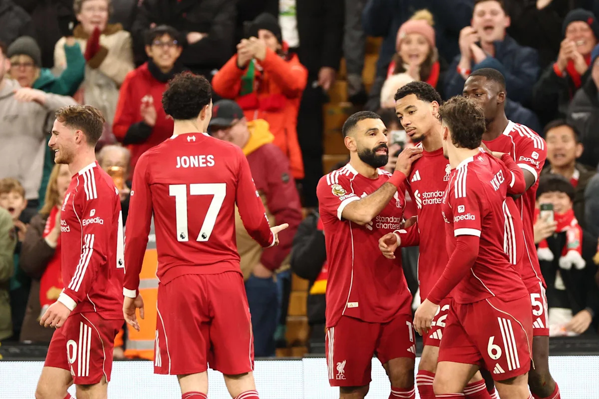 Liverpool settle nerves as Ekitike double sinks Brighton at Anfield Liverpool settle nerves as Ekitike double sinks Brighton at Anfield