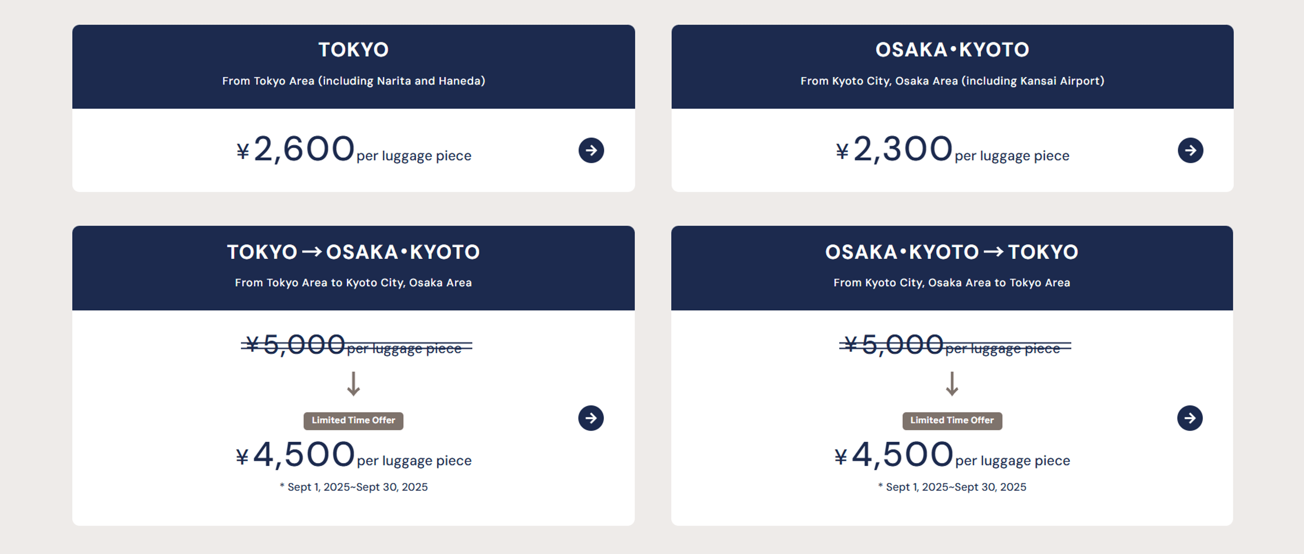 MIMARU bietet nun auch am selben Tag Gepäcklieferungen zwischen Tokio und Osaka/Kyoto an MIMARU bietet nun auch am selben Tag Gepäcklieferungen zwischen Tokio und Osaka/Kyoto an