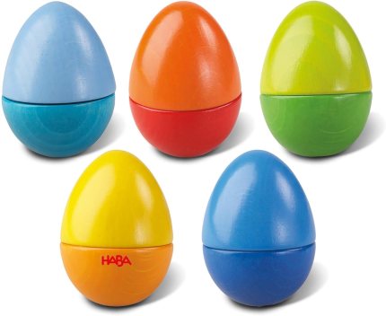 HABA Fun with Sounds Wooden Eggs – Easter Basket Stuffers for Toddlers & Kids – 5 Acoustic Sounds, Montessori Sensory Toys, Easter Gifts, Made in Germany for 2 yrs+ HABA Fun with Sounds Wooden Eggs – Easter Basket Stuffers for Toddlers & Kids – 5 Acoustic Sounds, Montessori Sensory Toys, Easter Gifts, Made in Germany for 2 yrs+