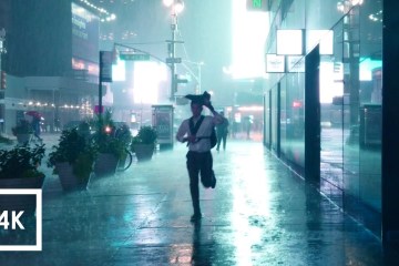 Walking in Heavy Thunderstorm at Night in NYC (Umbrella Binaural 3D Rain Sounds) ASMR 4K Walking in Heavy Thunderstorm at Night in NYC (Umbrella Binaural 3D Rain Sounds) ASMR 4K