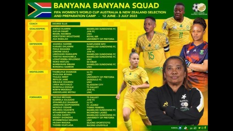Banyana Banyana FIFA Women's World Cup 2023 squad announcement Banyana Banyana FIFA Women's World Cup 2023 squad announcement
